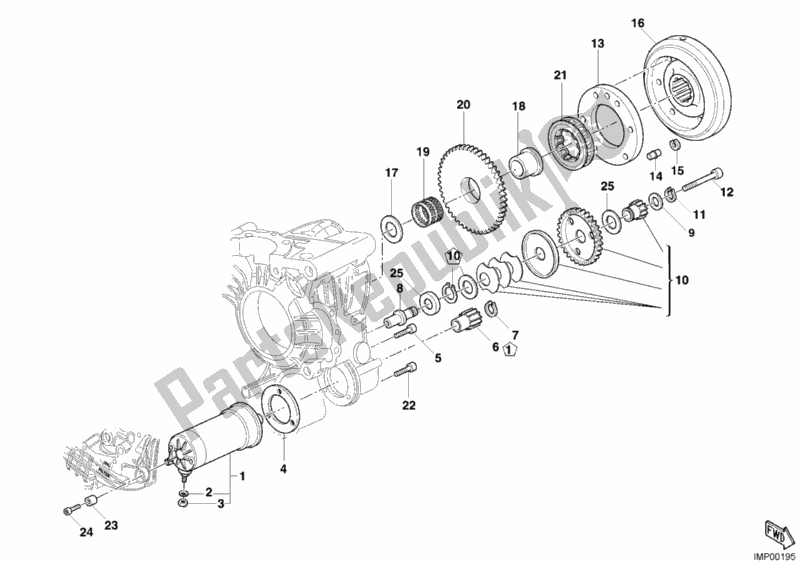 Todas as partes de Motor De Arranque do Ducati Superbike 999 R 2003